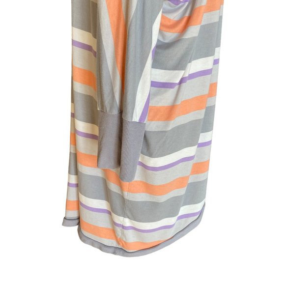 Torrid Super Soft Knit Pastel Multi-Striped Longline Open Cardigan Rayon Sz 3X - Picture 9 of 14